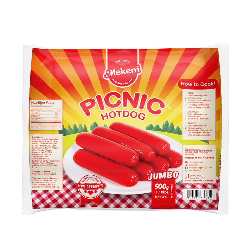 Picnic Red Hotdog Jumbo 500g